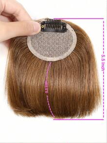 French Bangs Bigger Size Human Hair Air Bangs Brown Color Bangs Clip In Hair Extensions Beginner Friendly - S4 - View 3