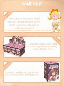 POKOJA LAND Hộp đựng đồ trang trí để bàn hình hoạt hình dễ thương, hộp đựng đồ mới lạ vui nhộn, làm từ chất liệu cao cấp, vật dụng trang trí phòng tinh tế, quà tặng ngày lễ, đồ trang trí bàn làm việc (không có bông nhồi) - thủy triều chơi hộp mù - Xem 6