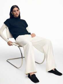 Mnmlis 女士休闲百搭通勤简约平底乐福鞋 - 黑色 - 查看 10