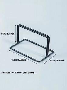 1pc Metal Display Stand For Grid Panels, Grid Display Rack, Grid Hold Base, Wall Grid Accessories, Picture Display Iron Decorative Rack, For Jewelry, School Artwork, Photo Exhibits - Black - View 4