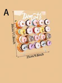 1pc Acrylic Donut Display Rack, Reusable Sweet Treat Holder Shelf Suitable For Dessert Table, Spring/Summer Weddings, Birthdays, Festivals - Multicolor - View 3