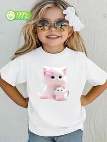 algodón puro t shirts girls clothes shirts girl clothes teen girl clothes kids clothes girls mommy and daughter matching outfit shirts for teen girls clothes graphic kpop cute tops teen girls clothes girls clothing girls shirts kpop demom hunters - Blanco - Ver 1