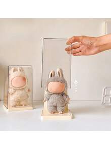 Plush Doll Single Collection Display Cabinet - Transparent, Dustproof, Waterproof, Can Hold 1/2 Doll, Perfect For Displaying Cute Characters, Ideal Gift For Fans, Toy Display Cabinet | Plush Toy Storage Box - Multicolor - View 6