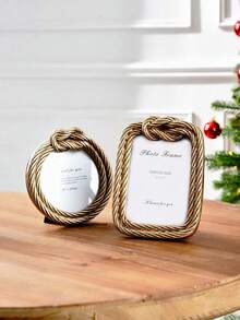1 Khung ảnh trang trí thiết kế thắt nút dây thép độc đáo, khung nhựa để bàn, thích hợp trưng bày ảnh ấm cúng, phụ kiện trang trí nhà cửa và chụp ảnh. - nhiều màu - Xem 5