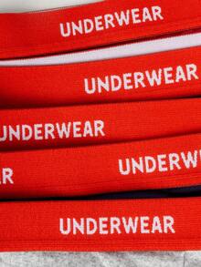 EasyFave 5pcs/Pack Men's Comfortable Stretchy Boxer Briefs - Multicolor - View 9