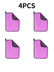 1/4/8/10条装超柔软微纤维绒面汽车清洁毛巾 - 超强吸水，加厚无纺布抛光、清洗和擦干布 - 彩色 - 查看 8