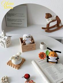 迷你积极钩针企鹅，有趣励志的生日礼物，适合女性、男性、朋友、同事，鲨鱼鸭配积极卡片，生日圣诞节情感可爱装饰，圣诞袜填充礼物