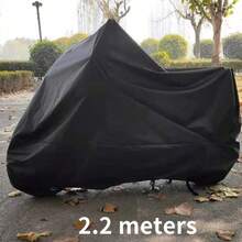 1PC Heavy Duty EVA All-Season Motorcycle Bicycle Cover - Waterproof, UV-Resistant, Snow-Proof, Fits Most Vehicles, Black & Gray, Outdoor Vehicle Protection, Fashionable Motorcycle Cover, UV-Resistant Covering - Multicolor - View 7