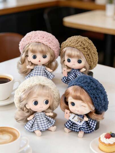 Figura de muñeca de la serie Peach Ball Lucky, muñeca linda y estética con maquillaje detallado, estilo de Body borroso, coleccionable para exhibición en escritorio, decoración de hogar u oficina, regalo para niñas y amantes del anime, regalo de cumpleaños