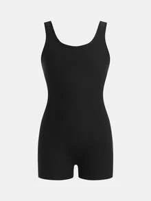 SHEIN Girlism Tween Girls' Loose Casual Minimalist Comfortable Versatile Collared Sleeveless Jumpsuit 2 Pieces Set - Multicolor - View 2