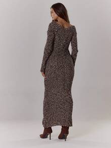 MUSERA Slouchy Long Sleeve Maxi Chunky Knit Dress Elegant Spring Vacation Cute Sexy 90's Summer Festival Graduation Wedding Guest Winter Everyday Chic - Black - View 2