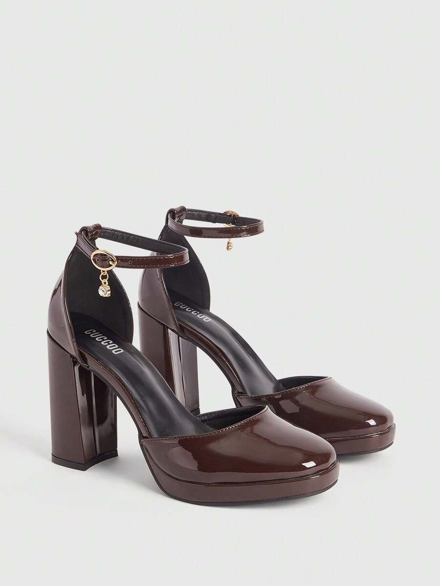 CUCCOO LuxiPop Women Fashion Elegant Party Commuter Simple Pumps - Coffee Brown - View 1