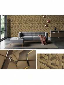 1卷自粘墙纸，个性化图案PVC乙烯基装饰可移动人体接触纸，适用于客厅、卧室、房间家具DIY家居贴纸 - 彩色 - 查看 35