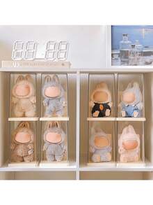 Plush Doll Single Collection Display Cabinet - Transparent, Dustproof, Waterproof, Can Hold 1/2 Doll, Perfect For Displaying Cute Characters, Ideal Gift For Fans, Toy Display Cabinet | Plush Toy Storage Box - Multicolor - View 3