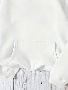Hoodie estampada para mujer con corazones rojos– romántica, moderna y cómoda - Blanco - Ver 3
