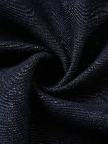 SHEIN MOD 大码女式拼接荷叶边下摆时尚牛仔迷你裙 夏季假日春季女式情人节沙滩裙 优雅派对生日裙 度假女式休闲裙 Y2K黑色女式裙子 深色水洗荷叶边牛仔迷你裙，喇叭下摆 - 深色水洗藍 - 查看 3