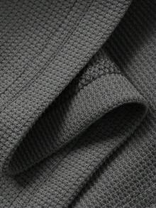 DAZY 2pcs/Set Tween Girls V-Neck T-Shirt And A-Line Textured Skirt Casual Outfit, Fall - Dark Grey - View 3