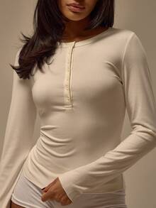MUSERA ESSENTIALS Sheer Button Down Loose Fit Long Sleeve Top  Cosy Lounge Cute Sexy Everyday Lounge Essential Spring Summer - White - View 2