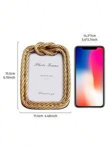 1 Khung ảnh trang trí thiết kế thắt nút dây thép độc đáo, khung nhựa để bàn, thích hợp trưng bày ảnh ấm cúng, phụ kiện trang trí nhà cửa và chụp ảnh. - nhiều màu - Xem 7