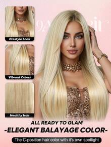 ALL READY WIG Tóc giả không keo 9x6 Highlight 27/613/Tóc giả ren Balayage phía trước thẳng Remy Tóc giả bằng tóc thật cắt sẵn Tóc giả không keo cho phụ nữ Trang phục đi nghỉ Du lịch Lễ hội Vũ hội Ngoài trời Cosplay Khuôn viên trường học Bãi biển Đám cưới Cắm trại Trang phục ngày lễ Trang phục mùa hè Phong cách thời trang Y2k Phong cách quyến rũ thanh lịch giản dị Ss25 Từ khóa - S27/613 - Xem 4