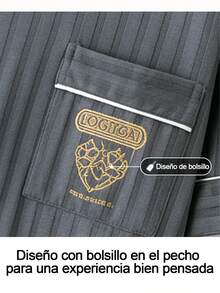 Pijama de Hombre Pijamas Navideñas Pijama Navideña Hombre Conjunto de 3 Piezas Tejido Suave para la Piel Estampado de Rayas Manga Corta y Pantalones Largo y Corto Color Azul Claro Estilo Sencillo y Cómodo Promueve el Sueño para Uso Hogareño Ideal como Regalos de Navidad Almacén Local, pijamas navideñas,pijama de hombre,pijama navideña hombre,Regalos de Navidad,Almacén local - Gris Oscuro - Ver 6