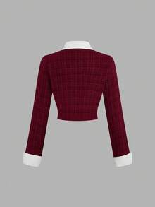 Sweetra Bộ đồ đỏ thanh lịch thường ngày dành cho nữ cỡ lớn - Đỏ - Xem 16