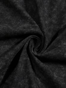 ROMWE MEN Street Life Loose Crew Neck Casual Fashion Summer Cropped Tank Top - Black - View 3