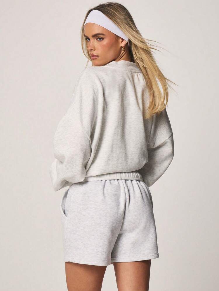 MISSGUIDED Short de jogging de haute qualité avec cordon de serrage à la taille et imprimé logo MSGD. Coupe décontractée pour l'été. Bas casual avec poches latérales