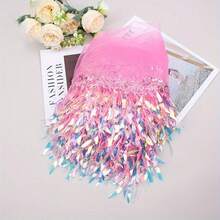 1件梦幻流苏柳叶亮片蕾丝饰边，服装DIY配件，炫彩亮片流苏 - 彩色 - 查看 10