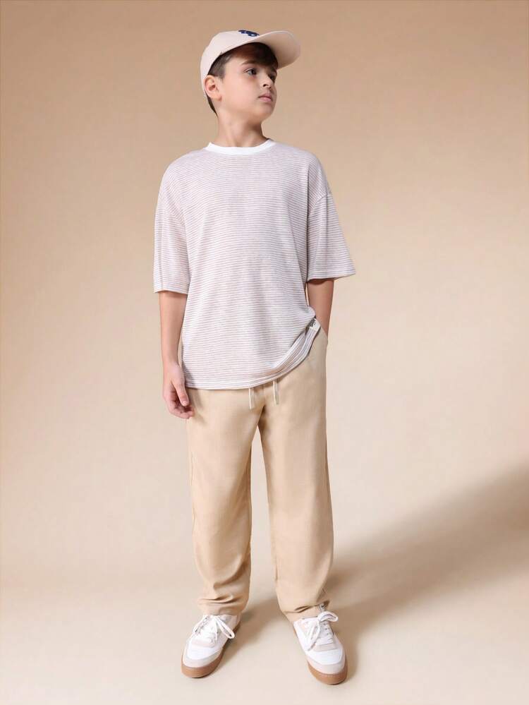 Striped Tee And Pants Set