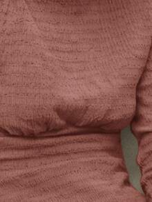 Nöista 镂空细节上衣，褶皱设计，时尚百搭，适合女士春假穿搭，夏季/春假派对穿着。 - 藕粉色 - 查看 6