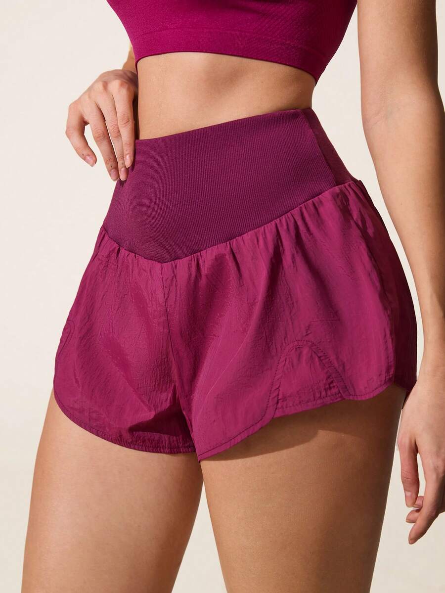 Core Rhythm Damskie spodenki sportowe, fitness, bieganie, spodenki z wysokim stanem, spodenki do ćwiczeń, spodenki damskie, odzież sportowa, spodenki do ćwiczeń, spodenki sportowe, spodenki do jogi, spodenki sportowe, odzież sportowa, spodenki do ćwiczeń, spodenki sportowe damskie - Czerwony fiolet - Zobacz 1