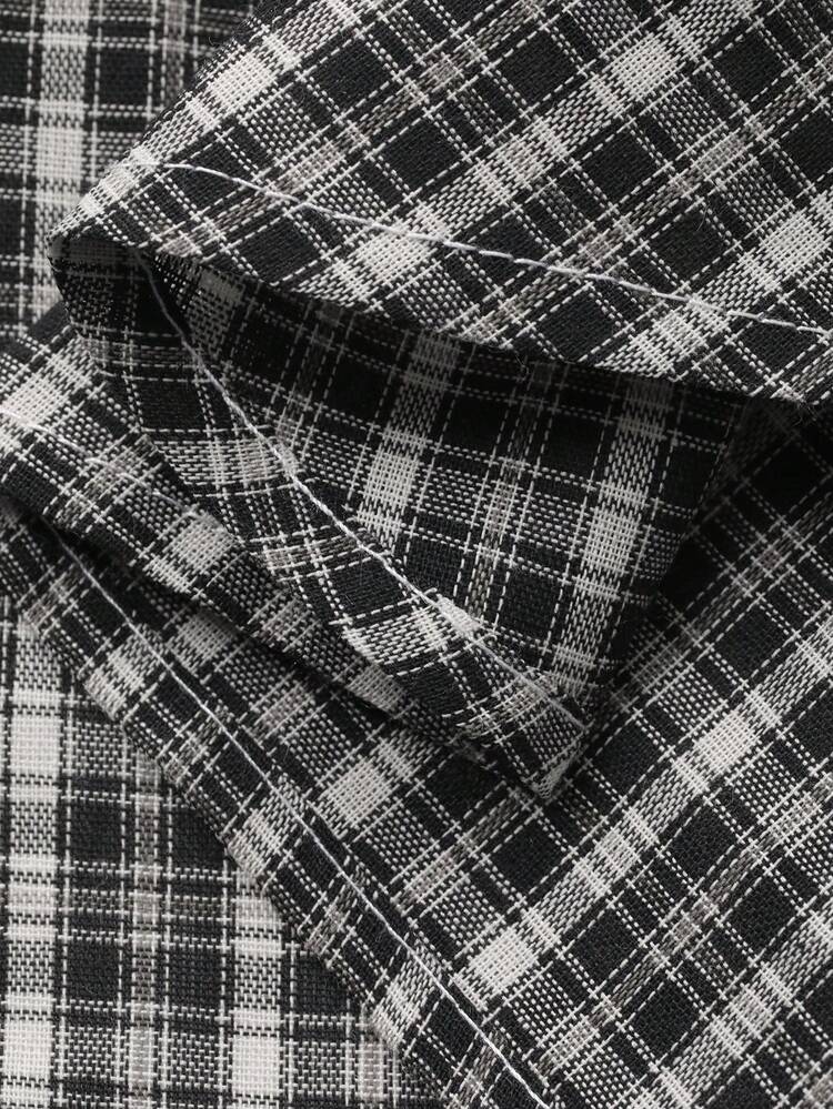 Teen Girl Casual Plaid Long Sleeve Shirt