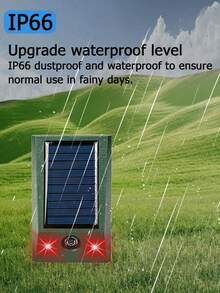 Rechargeable Solar Rodent Repellent, Waterproof LED Flashing Wolf Repellent, Ultrasonic Rodent Repellent, Solar Ultrasonic Animal Control, Outdoor Waterproof Sunscreen, Snake And Mole Control, Rodent Control Buzzing, Rodent Control Device, Solar Energy, Outdoor - Multicolor - View 9