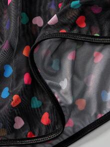 Valentine's Day Heart Mesh Men's Undershirt T-Shirt