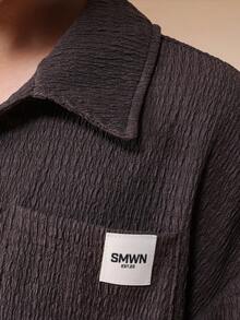 SUMWON Boys Textured Polo Shirt And Shorts Co-Ord Set With Chest Pocket Classic Collar Summer Casual Outfit - Coffee Brown - View 5