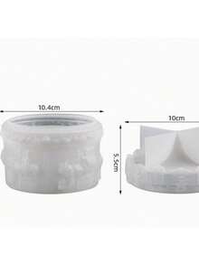 Hộp đựng trang sức, nhẫn nhiều lớp hình nơ tự làm có nắp đậy, khuôn silicon, khuôn nhỏ giọt nhựa epoxy, khuôn làm giá nến, khuôn đất sét thạch cao, đồ trang trí nhà cửa - Khuôn silicone trắng - Xem 4