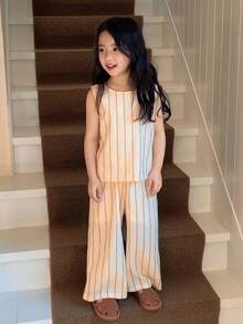 DAZY Young Girls Striped Print Camisole & Pants Set