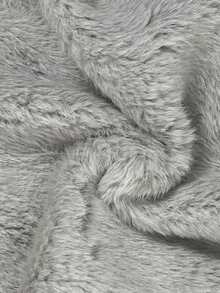 Aloruh 无袖基础款外套，秋冬季优雅时尚仿皮草大衣 - 灰色 - 查看 9