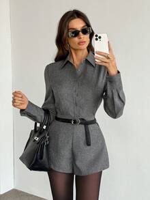 SHEIN Tall 女士两件套服装 - 灰色 - 查看 7