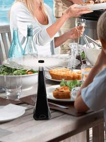 4Pcs, Fly Fans For Tables, Electric Fly Swatter Fan For Outside Or Inside Meal, Keep Flies Away, Picnic Fan For Table Use, Fly Repellent Fans For Barbeque, Party, Restaurants, Home, Events, Battery Operated Food Spinning Fan, Portable Anti-Fly Fan - Black - View 7