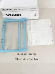 A5 Binder Double-Buckle Cover, 10pcs Refill Sleeves Bags, DIY Loose Leaf Photo Collect Book, Kpop Organizer Holder - Multicolor - View 19