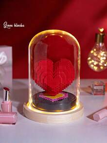 POKOJA LAND POKOJA LAND 778 片装爱心主题塑料积木套装：燃情燃烧心形设计