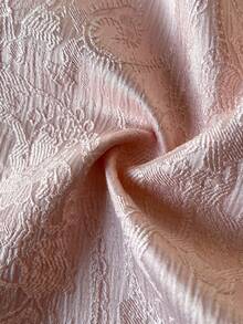 Viva Relle 大码女式粉色方领缎面拼接蝴蝶结装饰短袖迷你连衣裙，适合机场出行、旅行、生日派对、正式场合、晚宴、婚礼宾客等场合，浪漫连衣裙，夏季女装，粉色连衣裙 - 粉色 - 查看 7