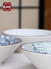 Bộ 2/4 bát cơm gốm Nhật Bản, 8 inch, Bộ 2/4, Bát mì ramen bằng gốm, Dùng được trong lò vi sóng và máy rửa chén, Hình bầu dục, Lý tưởng để đựng mì, súp, salad - Hoàn hảo cho nhà bếp & phòng ăn, Đồ dùng học tập - màu sắc hỗn hợp - Xem 3