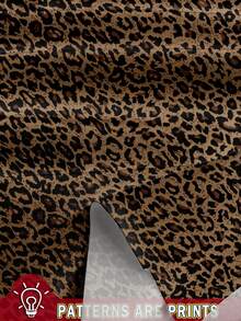 EMERY ROSE Casual Simple Brown Leopard Print Pattern Women Shirt, Minimalist Style Suitable For Summer Leopard Print Blouse Suitable For Going Out Chic Blouses For Women - Multicolor - View 3