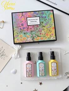 PEACH JO+ 3 件梦幻花香喷雾套装，限量版香薰空气清新剂，适用于室内/室外，多层提神喷雾，持久自然清新迷人，释放优雅的茉莉花、栀子花和薰衣草香味，是约会、派对、聚会、旅行、度假、居家、酒店、办公室的理想礼物 - 多香型 - 查看 3