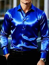 Manfinity AFTRDRK Camisa casual de manga larga con diseño texturizado para hombre