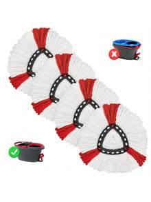 1/2/3/4/6 Miếng lau nhà bằng sợi microfiber có thể giặt và tái sử dụng, tương thích với hệ thống lau nhà và xô Cedar Easy Wring Spin, dễ lắp ráp, làm sạch sâu cho nhà bếp, phòng tắm, sàn nhà, dọn dẹp nhà cửa, dọn dẹp mùa xuân, đồ dùng gia đình khi chuyển nhà, đồ dùng thiết yếu cho gia đình, đầu lau nhà thay thế - Đỏ - Xem 10