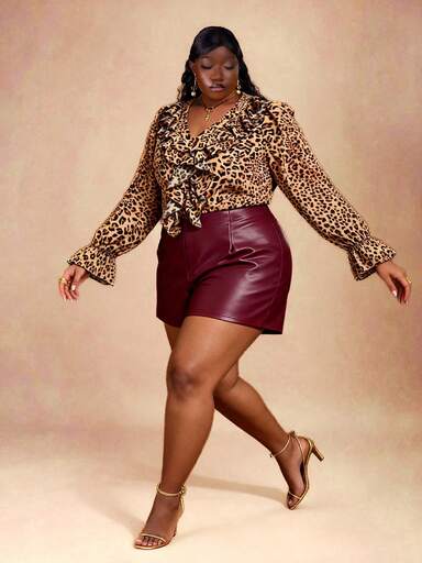 CurvyTilda Shorts mini sexy  vintage bordeaux pour femmes grandes tailles, convient pour les fêtes, Halloween, Noël, Thanksgiving, tenue de bureau sexy de sirène